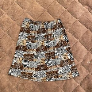 Animal print skirt